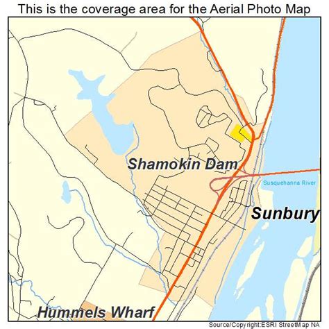 Aerial Photography Map of Shamokin Dam, PA Pennsylvania