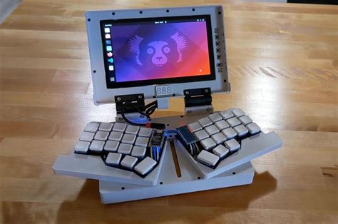 This chunky palm-sized DIY laptop cleverly hides a split ergonomic ...