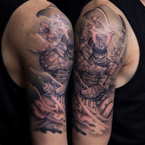 Japanese Half Sleeve Samurai Tattoo