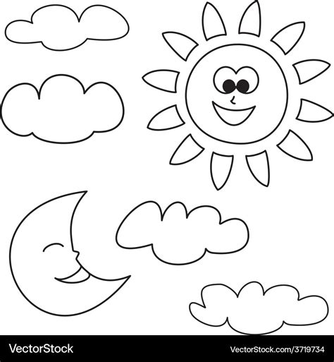 Sun And Moon Drawing For Kids