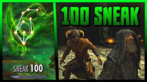 Skyrim Special Edition - How To Get 100 Sneak In 10 Minutes - YouTube