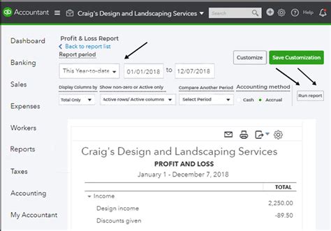 How to run Profit & Loss Statement (Income Statement) in QuickBooks ...