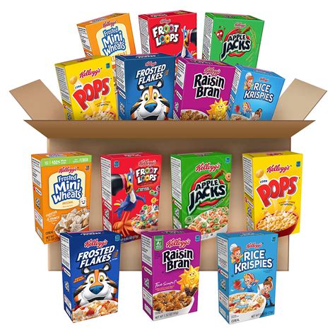 Kellogg's Breakfast Cereal, Variety Pack, Kids Breakfast, Assortment ...