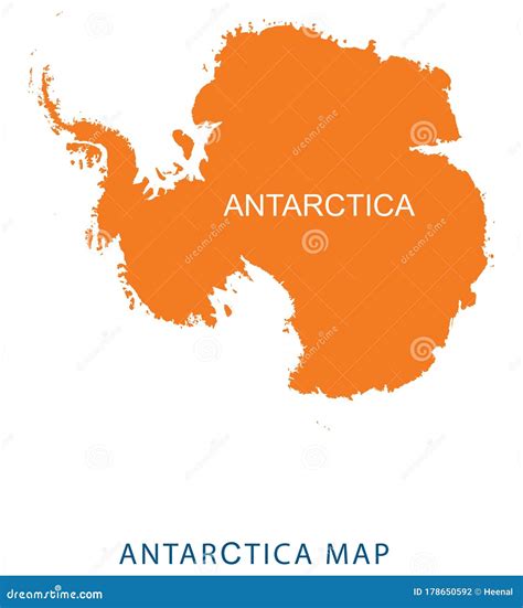 Vector Illustration Design of Continent Antarctica Map with Countries ...