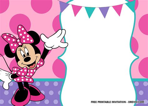 Minnie Mouse Free Invitation Template Create A Minnie Mouse Invitation ...