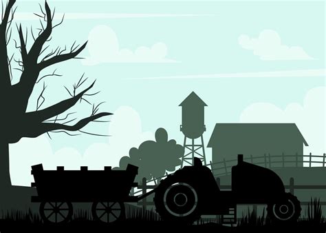 Farm Silhouette Vector Art, Icons, and Graphics for Free Download