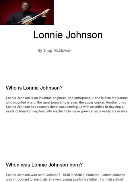 Lonnie Johnson | PDF