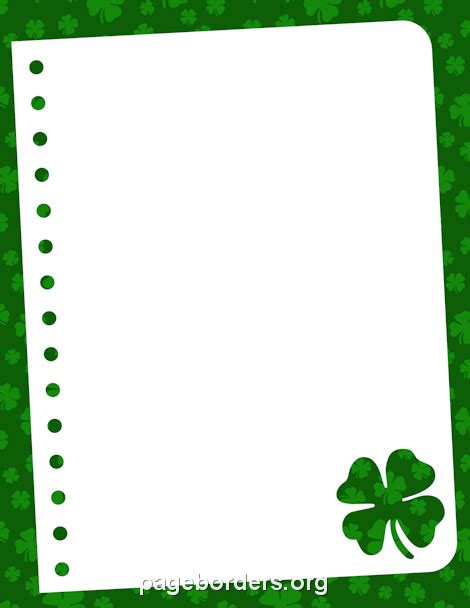 Shamrock Border | Page borders, Clip art, Page borders design