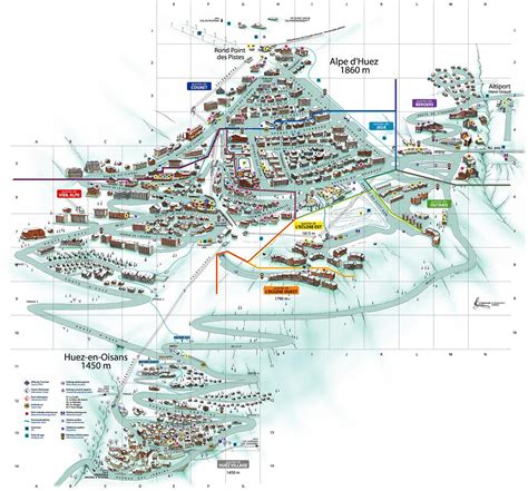 Maps of Alpe d'Huez ski resort in France | SNO