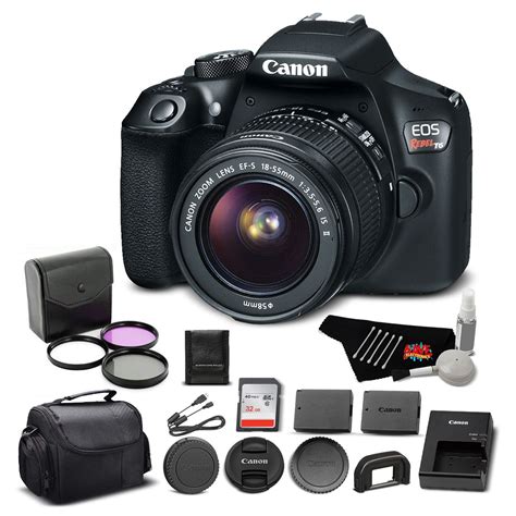 Canon EOS Rebel T6 DSLR Camera Bundle w/EF-S 18-55mm f/3.5-5.6 is II ...