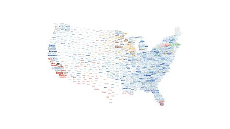 Infographic: Surname Map of America Shows You Where The Smiths, Johnso