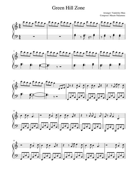 Green Hill Zone Sheet music for Piano (Solo) Easy | Musescore.com