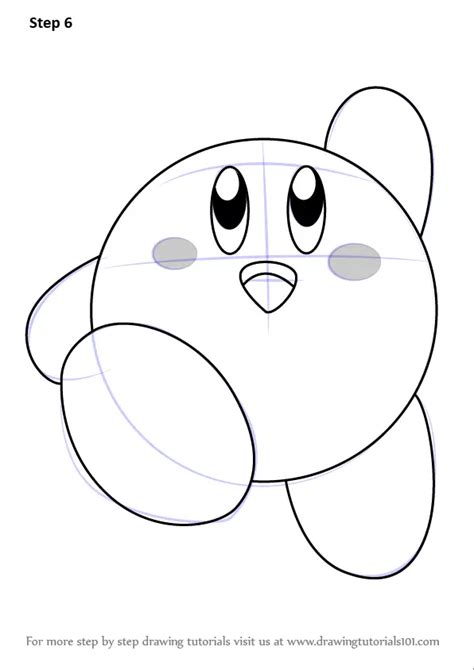 Learn How to Draw Kirby (Kirby) Step by Step : Drawing Tutorials