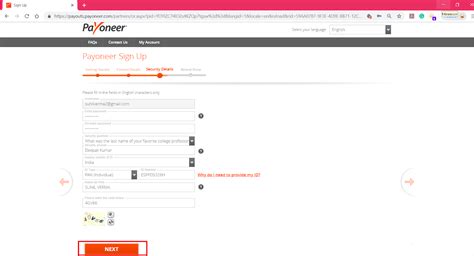 Payoneer Account