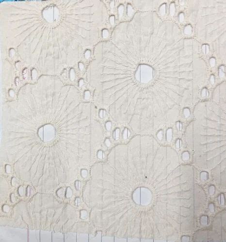 White Cotton Embroidered Fabric at Rs 110/meter in New Delhi | ID ...