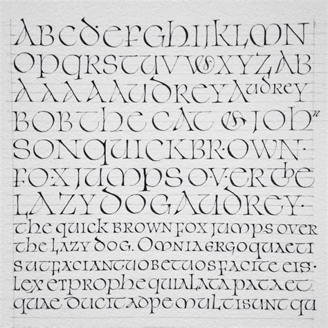 Uncial research Calligraphy by Julien Priez | Lettering, Hand lettering ...