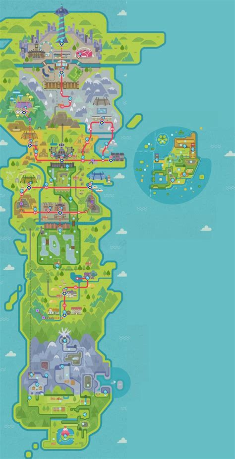 Pokemon Sword and Shield - Galar region (full map) by Vik2010s on ...