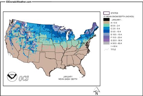 United States Yearly [Annual] and Monthly Mean Snow Depth