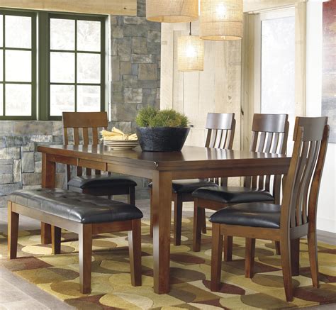 Ashley Signature Design Ralene Casual 6 Piece Dining Set with Butterfly ...