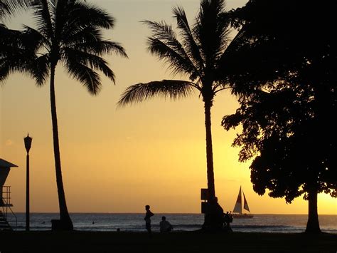 Free Waikiki Beach Sunset Stock Photo - FreeImages.com