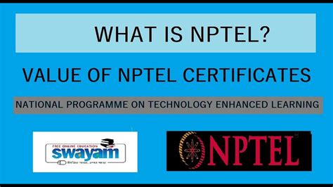 WHAT IS NPTEL | IS NPTEL CERTIFICATE IS USEFUL | VALUE OF NPTEL ...