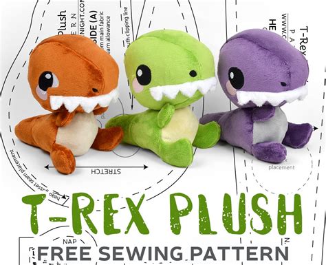 Dinosaur Soft Toy Sewing Pattern | Wow Blog