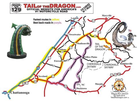 Dir fr Chattanooga TN – Tail of the Dragon Maps | Chattanooga ...