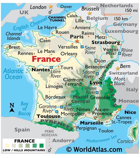 Geography of France, Landforms - World Atlas