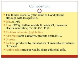 Aqueous humor | PPT