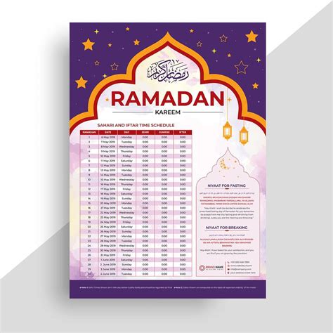 Ramadan 2024 Pray Calendar - Ashly Mollie