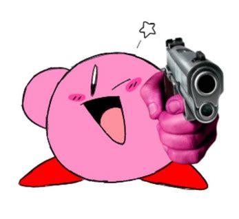 kirby with a gun by playerman