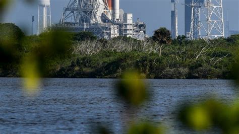 Rollout of NASA's Space Launch System rocket at Kennedy Space Center