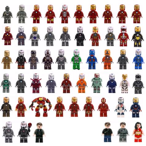 56pcs Ironman Minifigures Fit Lego Minifigure Ironman