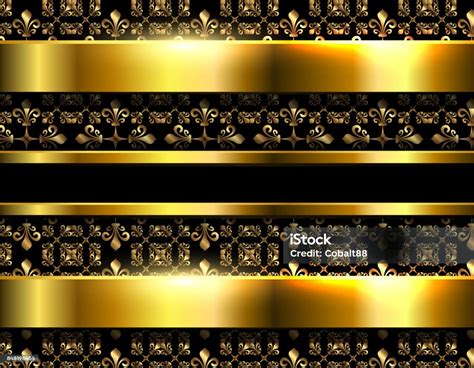 Gold Background With Ornaments Stock Illustration - Download Image Now ...