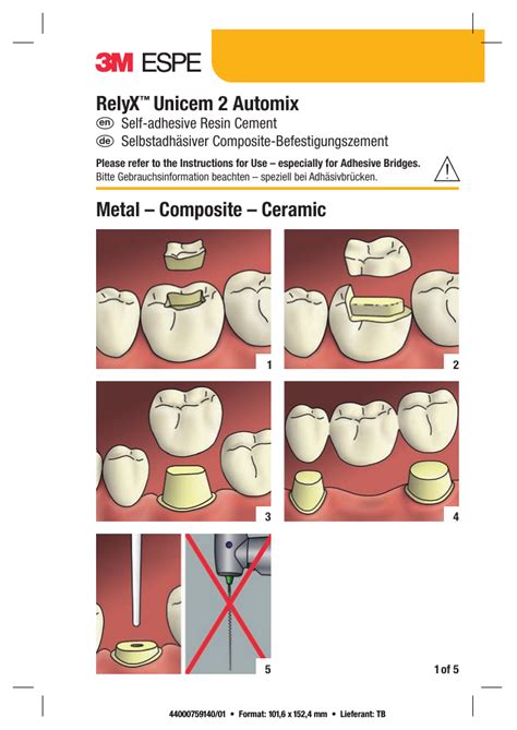 3M RelyX™ Unicem 2 Self-Adhesive Resin Cement User guide | Manualzz