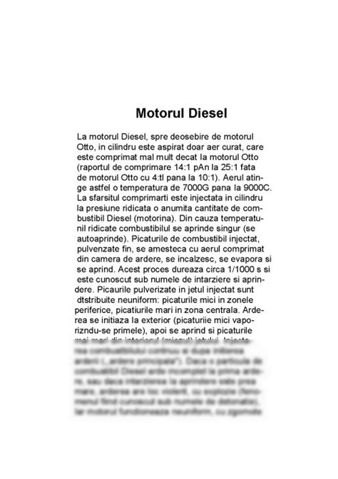 Referat: Motorul Diesel (#121356)