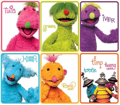 the sesame street characters are all different colors