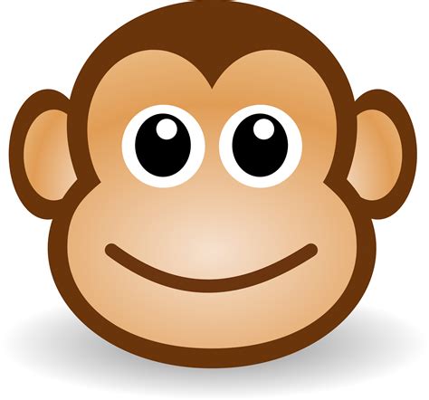 Free Cute Cartoon Monkey Clipart Illustration