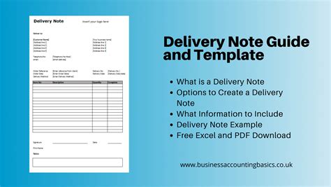 Delivery Note Template Guide And FREE Download In Excel