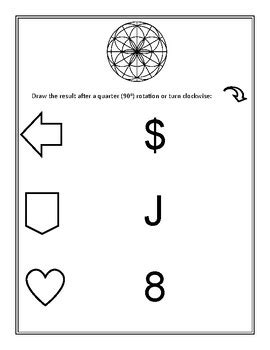 Symmetry and Transformations Worksheet by Prof Grof | TPT