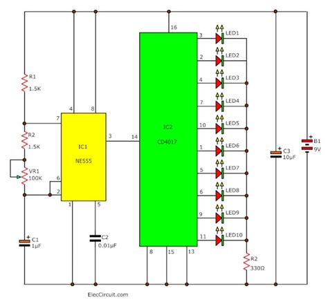 3 channel led chaser circuit diagram - Wiring Diagram and Schematics