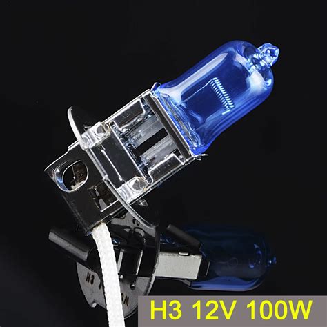 SINOVCLE H3 Halogen Bulb 12V 100W Xenon Dark Blue 2200Lm 5000K ...