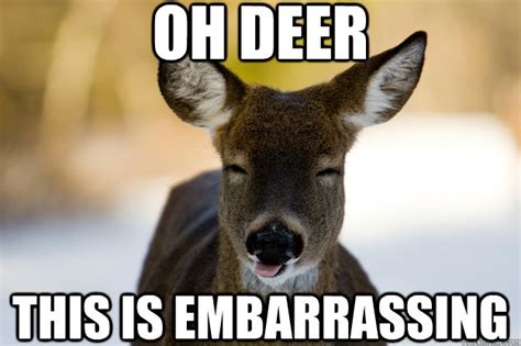 oh deer this is embarrassing - Embarrassed Deer - quickmeme