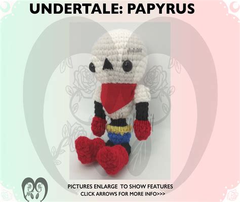 Undertale Papyrus Amigurumi, Undertale Plush, Papyrus Plush, Made to ...