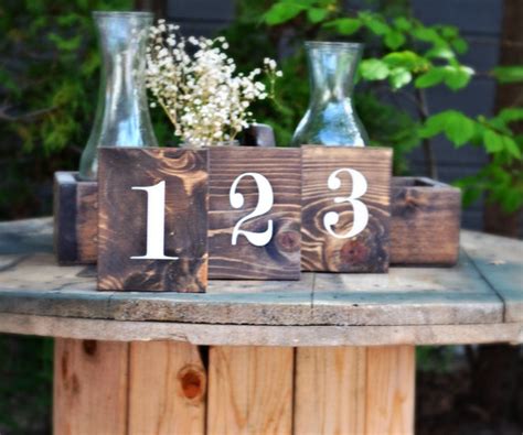 Table Numbers, Wedding Numbers, Wood Table Numbers, Rustic Wedding ...