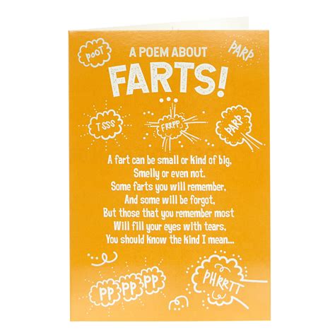 Buy Birthday Card - A Poem About Farts for GBP 1.49 | Card Factory UK