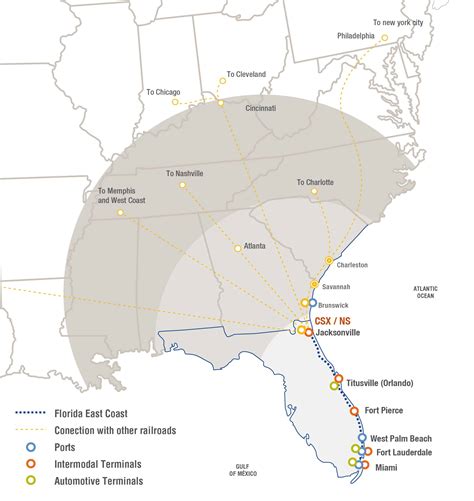 Network Map - Florida East Coast Railway