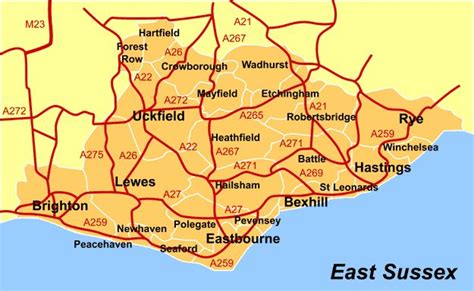 East sussex map Eastbourne: Un programa para aprender inglés, arte y ...