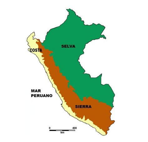 Mapa Del Peru Con Las Tres Regiones