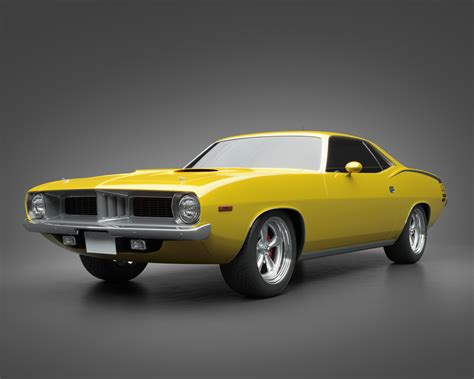 3d model 1972 plymouth cuda 440